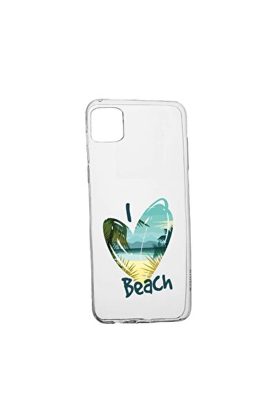 bestcase Husa Silicon Compatibila cu Realme C20, I Love Beach, rezistenta la ...