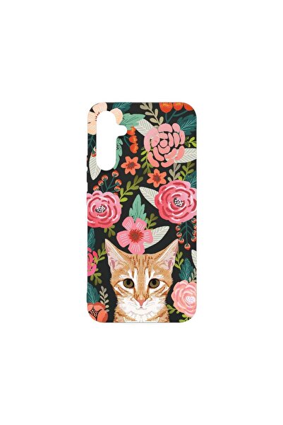 bestcase Θήκη, Συμβατή με Samsung Galaxy A34, Γάτα και Λουλούδια, Λεπτή 0.8MM...