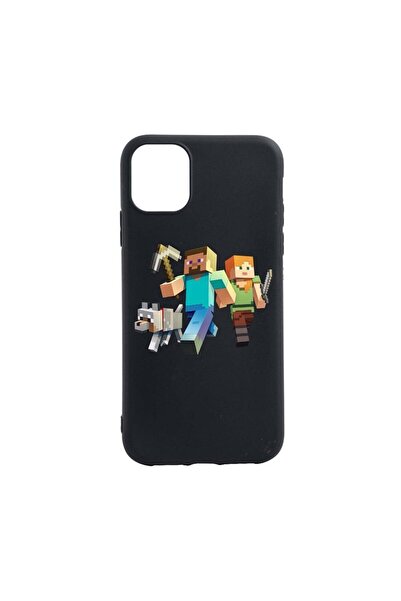 bestcase Husa Silicon Compatibila cu Apple iPhone 13 Mini, Minecraft, reziste...