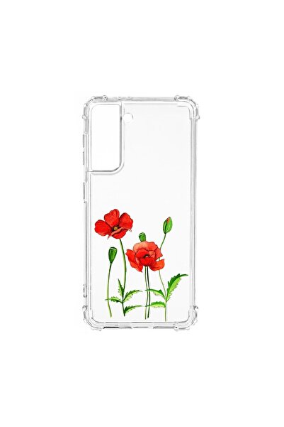 bestcase Husa Αντικραδασμική Θήκη Συμβατή με Samsung Galaxy S21, Κόκκινο Παπα...