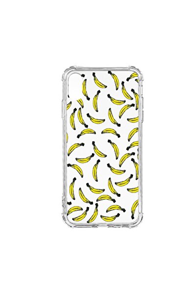 bestcase Антишоков силиконов калъф, съвместим с Apple iPhone XR, Бананови фор...