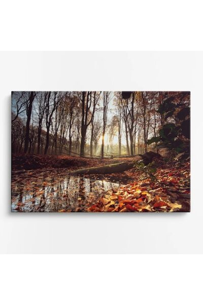OEM Tablou pe pânză premium WOWCanvas, Reflecții de toamnă, 90 x 60 cm
