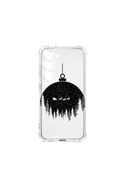 bestcase Husa Anti Shock 1.5MM, Compatibilă cu Samsung Galaxy S23, Xmas Globe...