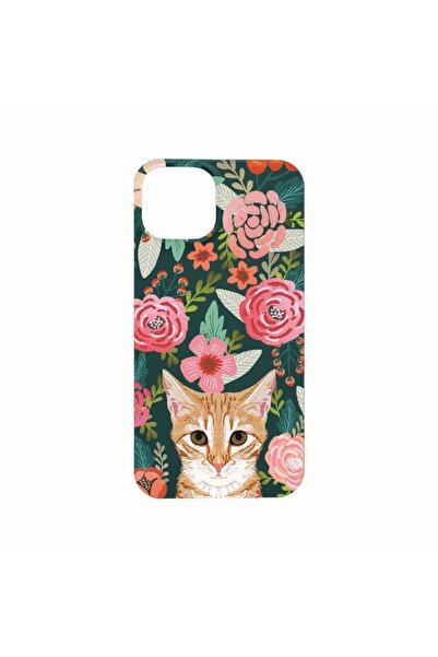 bestcase Husa Silicon, Compatibila Cu Apple iPhone 14 Plus, Cat and Flowers, ...