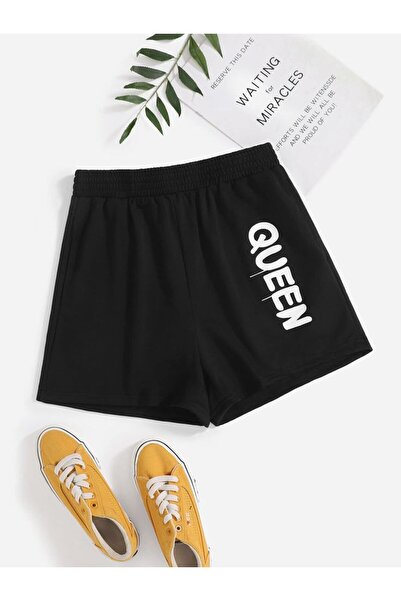 CLASSY.MODA Unisex γραφικά τυπωμένα μαύρα σορτς Streetwear Άνετη εφαρμογή