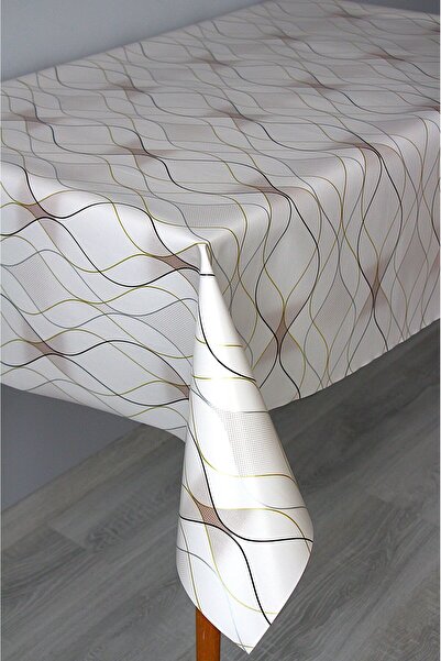 DDHOME Τραπεζομάντηλο από υφασμάτινο PVC με επένδυση από ίνες, διακριτικά εύκ...