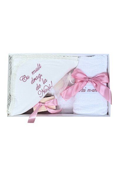 OEM BAPTISM KIT, WHITE-PINK, 7 PIECES