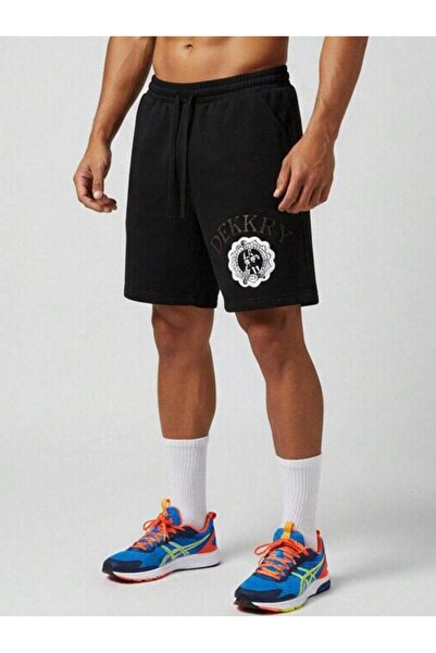 CLASSY.MODA Unisex γραφικά τυπωμένα μαύρα σορτς Streetwear Άνετη εφαρμογή