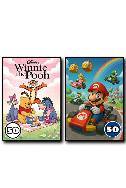 Book Σετ 2 Βιβλίων Ζωγραφικής - Γουίνι το Αρκουδάκι & Σούπερ Μάριο - 50 & 50 ...