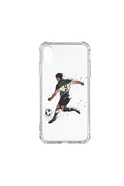 bestcase Антишоков силиконов калъф, съвместим с Apple iPhone XR, Футболен диз...