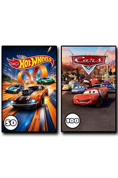 Book Set 2 Carti de Colorat - HotWheels & Cars - 100 & 50 Ilustratii, A4