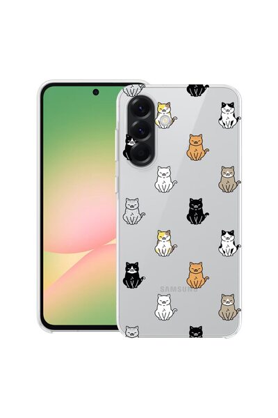 bestcase Θήκη για Samsung Galaxy A17 5G με σχέδιο γάτας, Διαφανής Λεπτή Σιλικ...