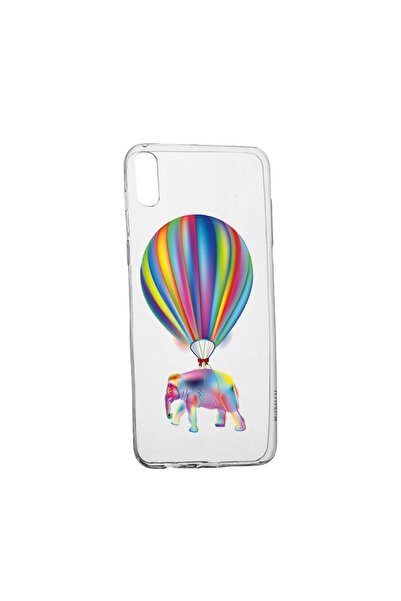 bestcase Θήκη σιλικόνης συμβατή με Apple iPhone XS Max, Ελέφαντας Ουράνιο Τόξ...