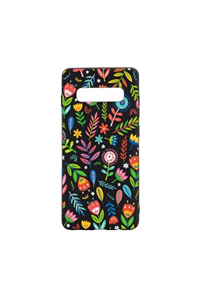 bestcase Θήκη σιλικόνης συμβατή με Samsung Galaxy S10 Plus, Χαρούμενα Λουλούδ...