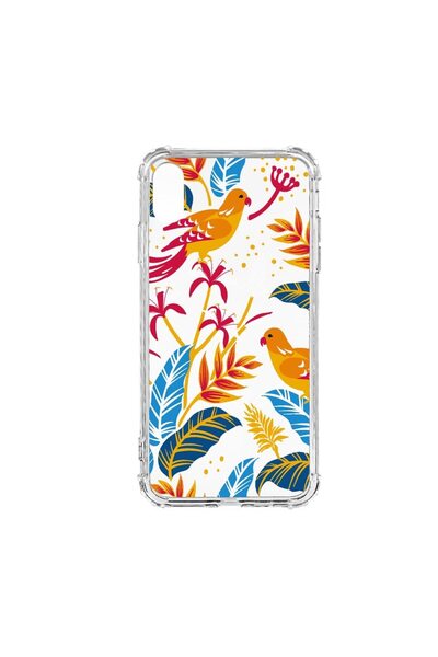 bestcase Husă Antișoc din Silicon Compatibilă cu Apple iPhone XR, Păsări Colo...