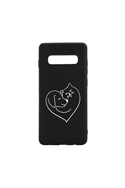 bestcase Θήκη σιλικόνης συμβατή με Samsung Galaxy S10 Plus, Σχέδιο Αγάπη Σκύλ...