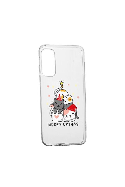bestcase Θήκη σιλικόνης συμβατή με Samsung Galaxy S22, Merry Catmas, ανθεκτικ...