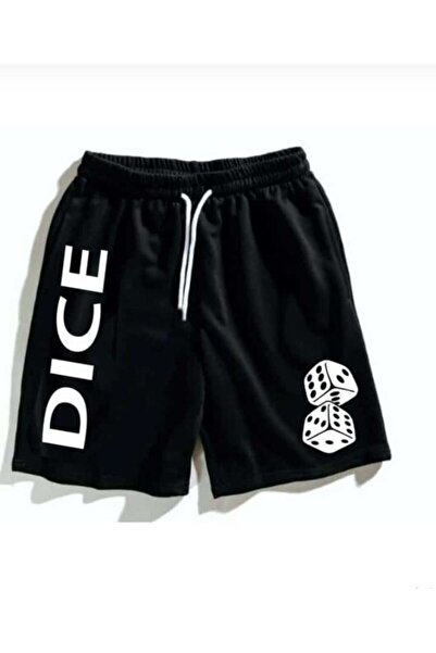 CLASSY.MODA Unisex γραφικά τυπωμένα μαύρα σορτς Streetwear Άνετη εφαρμογή