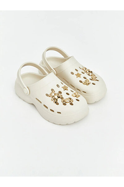 LC Waikiki Lcw Steps Beige Printed Girls' Beach Sandals