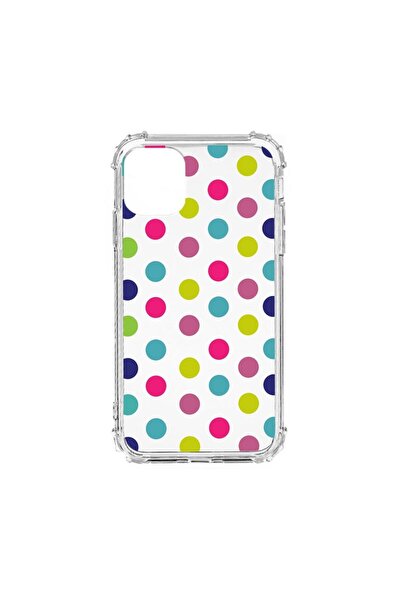 bestcase Husă Antișoc din Silicon Compatibilă cu Apple iPhone 12 Mini, Dots C...