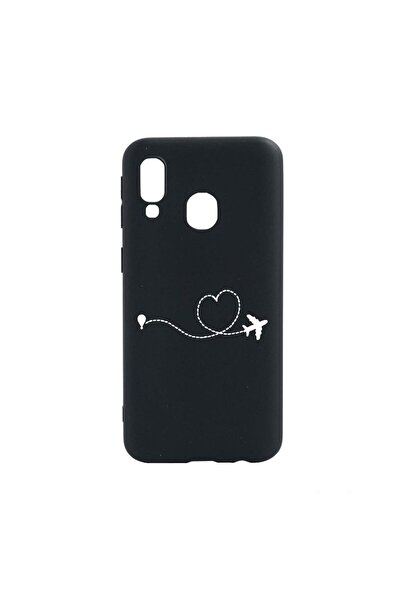 bestcase Θήκη σιλικόνης συμβατή με Samsung Galaxy A40, Αγαπώ να ταξιδεύω, ανθ...