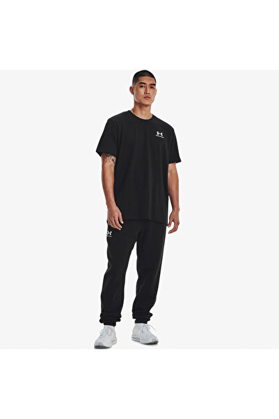 Under Armour Logo Nakışlı Heavyweight Siyah Kısa Kollu Erkek T?Shirt