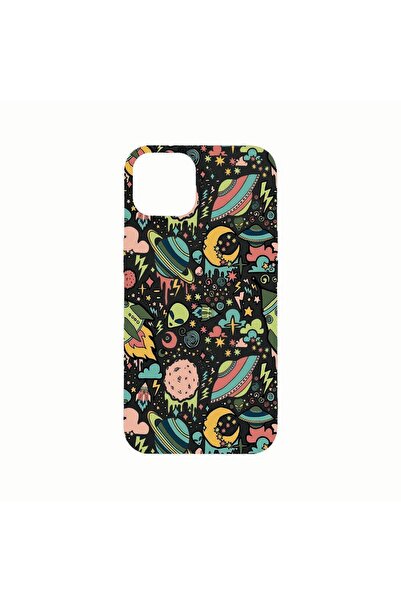 bestcase Силиконов калъф, съвместим с Apple iPhone 14 Plus, Вселена, Планети,...