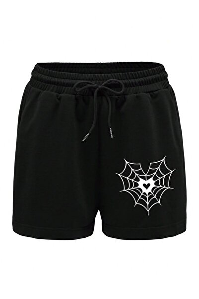 CLASSY.MODA Unisex γραφικά τυπωμένα μαύρα σορτς Streetwear Άνετη εφαρμογή