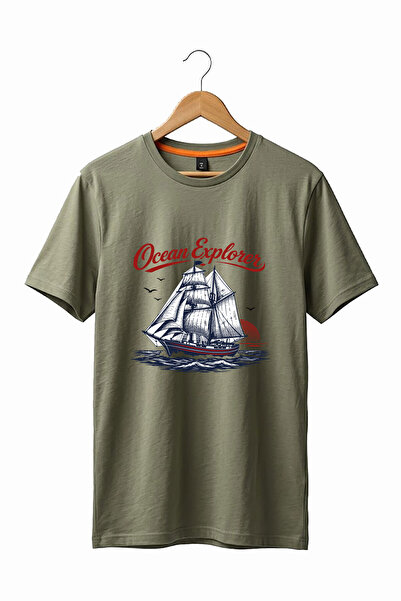 onsrawear Unisex Vintage Sailing Ship Patterned Retro Ocean Explorer Ship Mar...