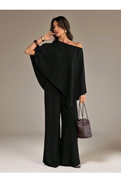 blck & premium Σετ καλοκαιρινής μόδας από ύφασμα Ayrobin με παντελόνι και μπλ...