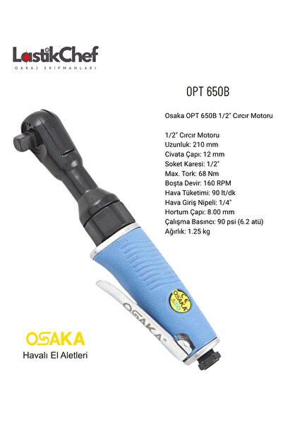 Osaka OPT 650B 1/2" Cırcır Motoru