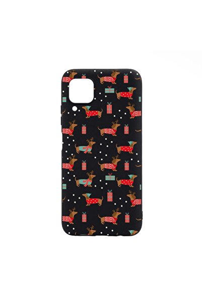 bestcase Силиконов калъф, съвместим със Samsung Galaxy M53, Коледен дакел, ус...