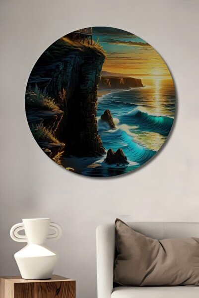 Teona Ahşap Στρογγυλό, Υπέροχο, Ξύλινο Διακοσμητικό Τραπέζι με θέα στο Ηλιοβα...