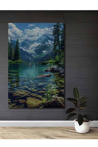 Teona Ahşap Πανέμορφο ξύλινο διακοσμητικό τραπέζι με θέα στο βουνό και λίμνη,...