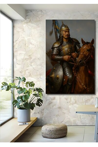 Teona Ahşap Μεγαλοπρεπής πολεμιστής σε άλογο, ξύλινος διακοσμητικός πίνακας μ...