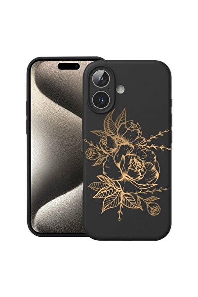 bestcase Husă pentru Apple iPhone 17 cu design Golden Rose, silicon premium, ...