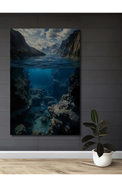 Teona Ahşap Μαγευτικό Ξύλινο Διακοσμητικό Πίνακα με Θέμα το Υποθαλάσσιο και Ο...