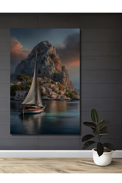 Teona Ahşap Ξύλινο Διακοσμητικό Τραπέζι με Θέμα Θαλάσσιο Ταξίδι, για Σπίτι, Ε...