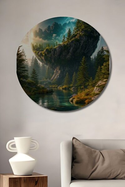 Teona Ahşap Στρογγυλή Κρυστάλλινη Σφαίρα Μυστηριώδους Κόσμου Ξύλινη Διακοσμητ...