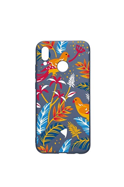bestcase Силиконов калъф, съвместим със Samsung Galaxy A20, Цветни птици, уст...