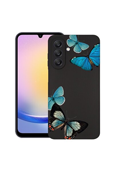 bestcase Θήκη για Samsung Galaxy A26, Όμορφες Μπλε Πεταλούδες, Λεπτή Σιλικόνη...