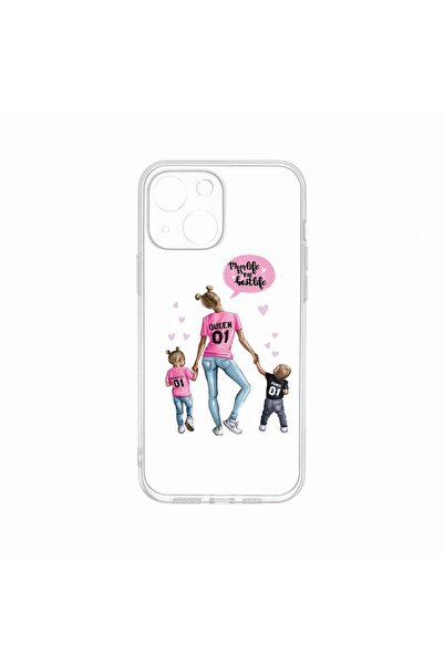 bestcase Θήκη, Συμβατή με Apple iPhone 14 Plus, Σχέδιο  "Mom Life " με αγόρι ...