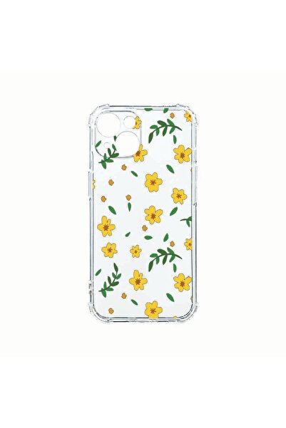 bestcase Husă antișoc din silicon, compatibilă cu Apple iPhone 14 Plus, Flori...