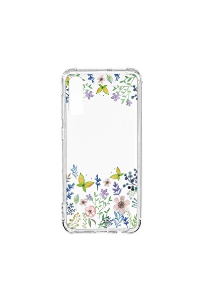 bestcase Husă Antișoc Compatibilă cu Samsung Galaxy A50, Fluturi și Flori, Si...