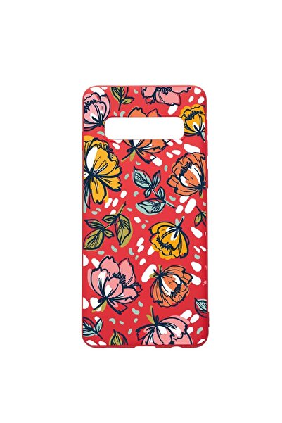 bestcase Θήκη Σιλικόνης Συμβατή με Samsung Galaxy S10 Plus, Λουλούδια - Παστέ...