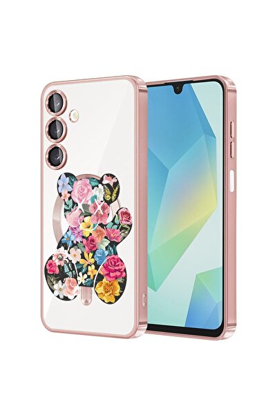 bestcase Πολυτελής Θήκη MagSafe, Συμβατή με Samsung Galaxy A16, Σχέδιο Λουλού...