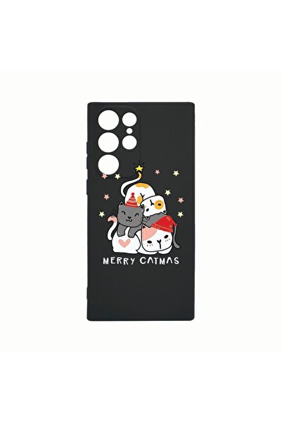 bestcase Θήκη Σιλικόνης, Συμβατή με Samsung Galaxy S22 Ultra, Merry Catmas, Α...