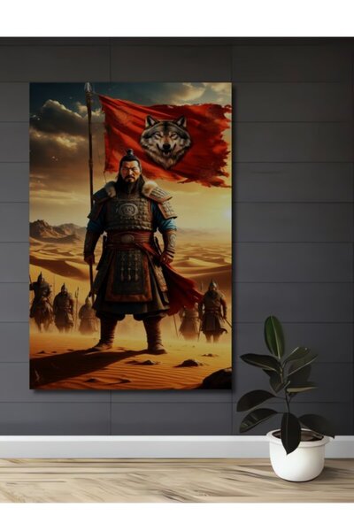 Teona Ahşap Ξύλινο διακοσμητικό τραπέζι με ελαιογραφία σε στυλ Στρατιωτικού η...