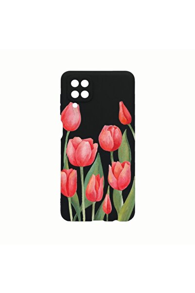 bestcase Θήκη Σιλικόνης, Συμβατή με Samsung Galaxy A12, Κόκκινες Τουλίπες, Αν...
