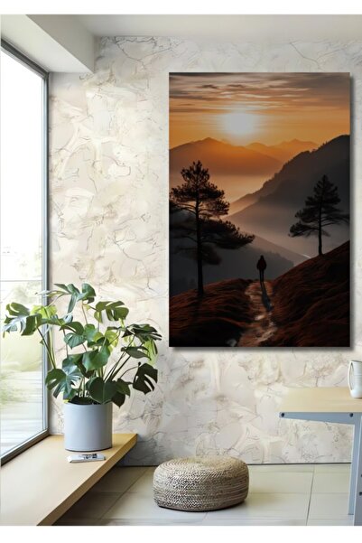 Teona Ahşap Ορεινά βουνά που αγκαλιάζονται από τον ήλιο - Ξύλινο διακοσμητικό...